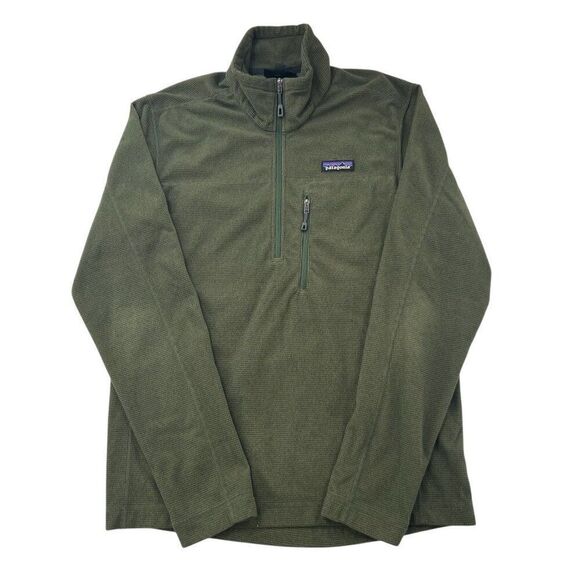 Patagonia Men's Micro Fleece Oakes Quarter Zip Pullover Green Size Small - Picture 1 of 9